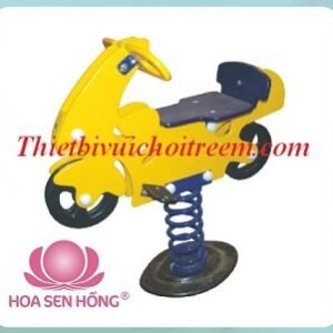 Thú nhún lò xo SH-033-19 cho sân chơi ngoài trời khu chung cư, trường mầm non, resort, công viên – Hoa Sen Hồng