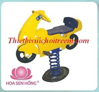 Thú nhún lò xo SH-033-19 cho sân chơi ngoài trời khu chung cư, trường mầm non, resort, công viên – Hoa Sen Hồng