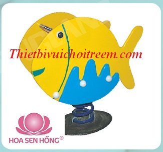 Thú nhún lò xo SH-033-20 cho sân chơi ngoài trời khu chung cư, trường mầm non, resort, công viên – Hoa Sen Hồng