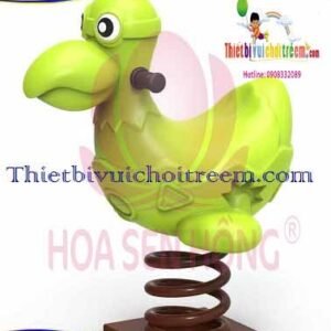 Thú nhún lò xo SH-035-01 cho sân chơi ngoài trời khu chung cư, trường mầm non, resort, công viên – Hoa Sen Hồng