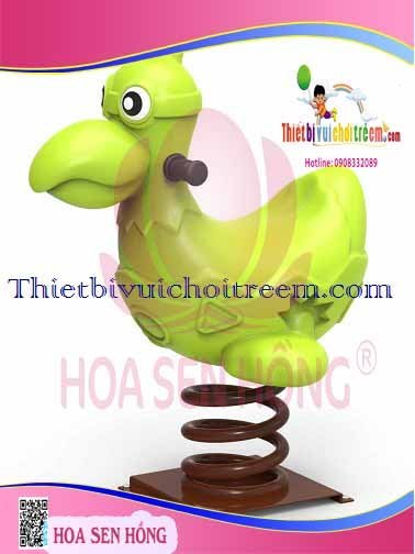 Thú nhún lò xo SH-035-01 cho sân chơi ngoài trời khu chung cư, trường mầm non, resort, công viên – Hoa Sen Hồng