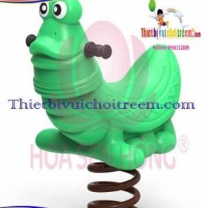 Thú nhún lò xo SH-035-02 cho sân chơi ngoài trời khu chung cư, trường mầm non, resort, công viên – Hoa Sen Hồng