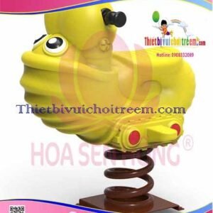 Thú nhún lò xo SH-035-03 cho sân chơi ngoài trời khu chung cư, trường mầm non, resort, công viên – Hoa Sen Hồng