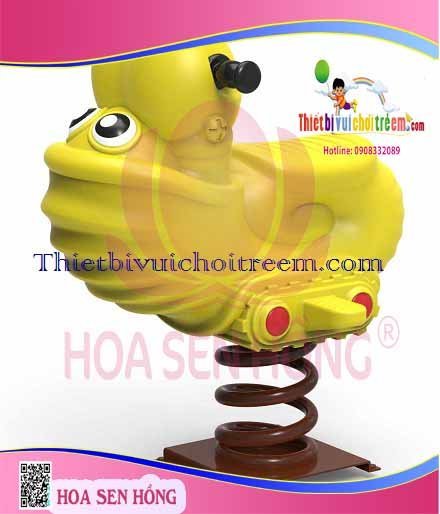 Thú nhún lò xo SH-035-03 cho sân chơi ngoài trời khu chung cư, trường mầm non, resort, công viên – Hoa Sen Hồng