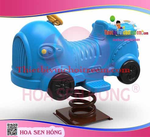 Thú nhún lò xo SH-035-04 cho sân chơi ngoài trời khu chung cư, trường mầm non, resort, công viên – Hoa Sen Hồng