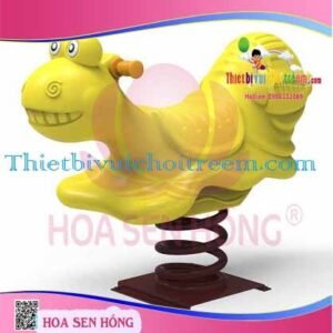 Thú nhún lò xo SH-035-06 cho sân chơi ngoài trời khu chung cư, trường mầm non, resort, công viên – Hoa Sen Hồng