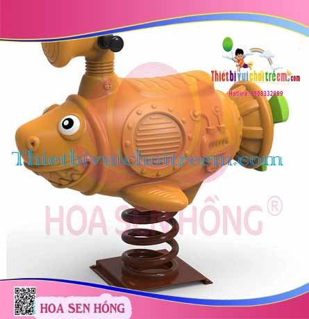 Thú nhún lò xo SH-035-10 cho sân chơi ngoài trời khu chung cư, trường mầm non, resort, công viên – Hoa Sen Hồng