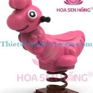 Thú nhún lò xo SH-035-11 cho sân chơi ngoài trời khu chung cư, trường mầm non, resort, công viên – Hoa Sen Hồng