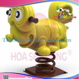 Thú nhún lò xo SH-035-12 cho sân chơi ngoài trời khu chung cư, trường mầm non, resort, công viên – Hoa Sen Hồng