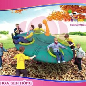 Thú nhún lò xo SH-035-15 cho sân chơi ngoài trời khu chung cư, trường mầm non, resort, công viên – Hoa Sen Hồng