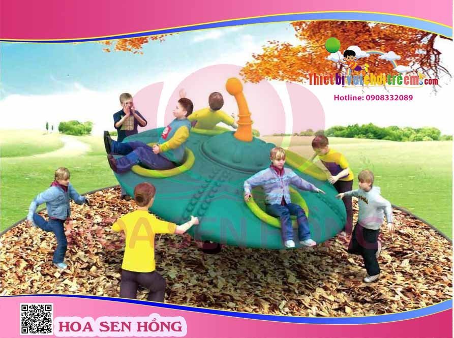 Thú nhún lò xo SH-035-15 cho sân chơi ngoài trời khu chung cư, trường mầm non, resort, công viên – Hoa Sen Hồng