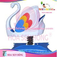 Thú nhún lò xo SH-036-01 cho sân chơi ngoài trời khu chung cư, trường mầm non, resort, công viên – Hoa Sen Hồng