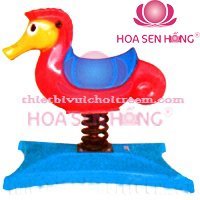 Thú nhún lò xo SH-036-02 cho sân chơi ngoài trời khu chung cư, trường mầm non, resort, công viên – Hoa Sen Hồng