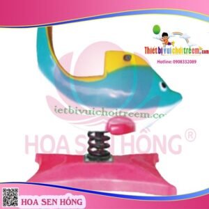 Thú nhún lò xo SH-036-03 cho sân chơi ngoài trời khu chung cư, trường mầm non, resort, công viên – Hoa Sen Hồng