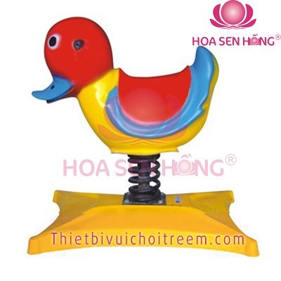 Thú nhún lò xo SH-036-05 cho sân chơi ngoài trời khu chung cư, trường mầm non, resort, công viên – Hoa Sen Hồng