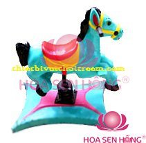 Thú nhún lò xo SH-036-07 cho sân chơi ngoài trời khu chung cư, trường mầm non, resort, công viên – Hoa Sen Hồng