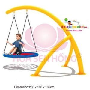 Xích đu SS-021-19 cho sân chơi ngoài trời khu chung cư, trường mầm non, resort, công viên – Hoa Sen Hồng