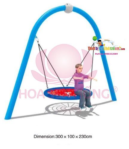Xích đu SS-021-20 cho sân chơi ngoài trời khu chung cư, trường mầm non, resort, công viên – Hoa Sen Hồng