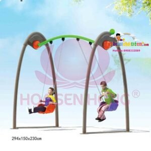 Xích đu SS-021-25 cho sân chơi ngoài trời khu chung cư, trường mầm non, resort, công viên – Hoa Sen Hồng