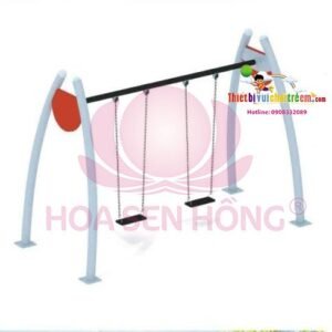 Xích đu SS-021-26 cho sân chơi ngoài trời khu chung cư, trường mầm non, resort, công viên – Hoa Sen Hồng