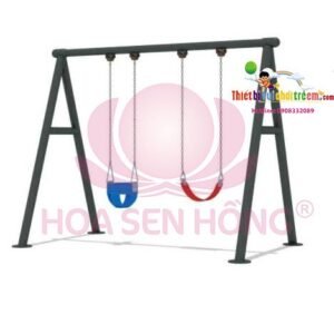 Xích đu SS-021-27 cho sân chơi ngoài trời khu chung cư, trường mầm non, resort, công viên – Hoa Sen Hồng