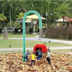 Xích đu SS-021-29 cho sân chơi ngoài trời khu chung cư, trường mầm non, resort, công viên – Hoa Sen Hồng