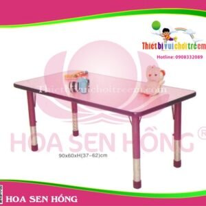 Bàn chữ nhật TC-42-06 cho trường mầm non, nhóm trẻ – Hoa Sen Hồng