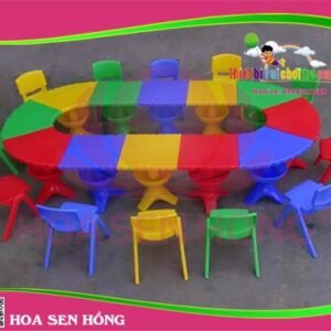 Bàn đồ chơi TC-42-08 cho trường mầm non, nhóm trẻ – Hoa Sen Hồng