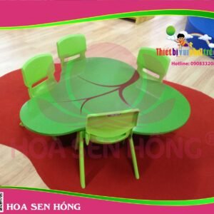 Bàn chủ đề TC-42-09 cho trường mầm non, nhóm trẻ – Hoa Sen Hồng