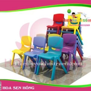 Ghế nhựa TC-42-10 cho trường mầm non, nhóm trẻ – Hoa Sen Hồng